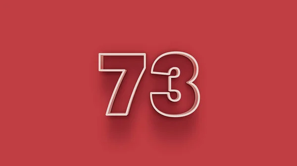 Illustration Number Red Background — Stock Photo, Image