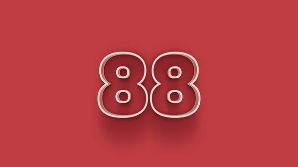 Illustration Number Red Background — Stock Photo, Image