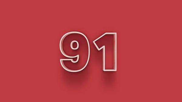 Illustration Number Red Background — Stock Photo, Image