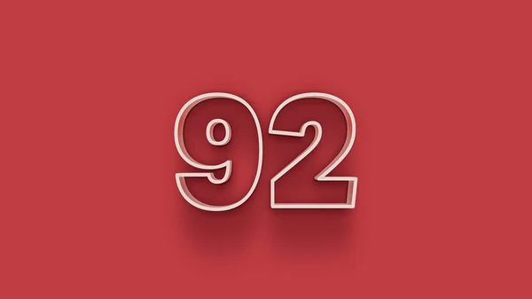 Απεικόνιση Του Αριθμού Κόκκινο Φόντο — Φωτογραφία Αρχείου