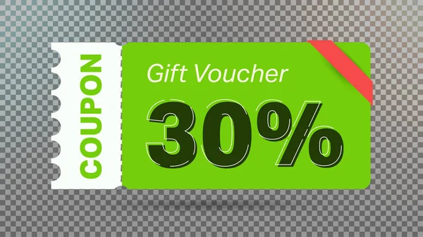 Green Discount Gift Voucher Coupon Website Internet Ads Social Media — Stock Vector
