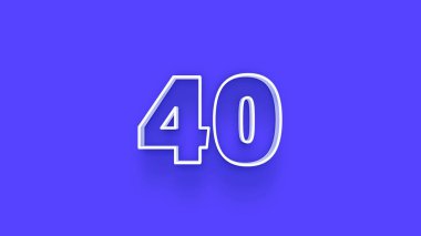 Yeşil arkaplandaki 3d 40 sayısının gösterimi