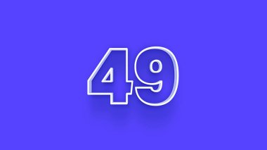 Yeşil arkaplandaki 3d 49 sayısının gösterimi