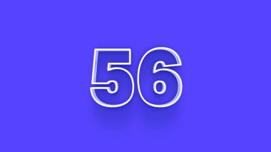 Yeşil arkaplandaki 3d 56 sayısının gösterimi