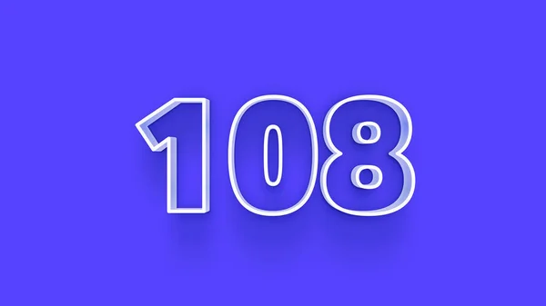 Abbildung Der 108 Zahl Auf Grünem Hintergrund — Stockfoto