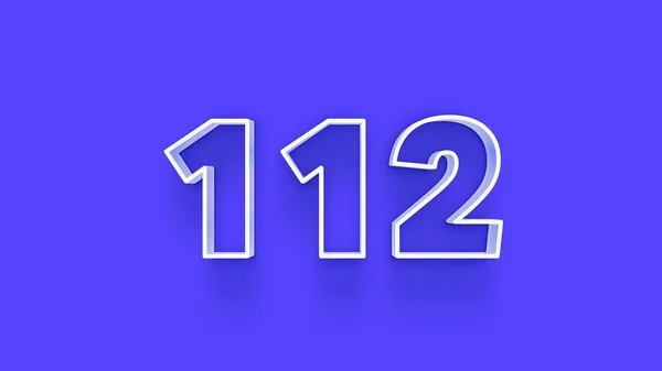 Illustrazione Del Numero 112 Sfondo Verde — Foto Stock