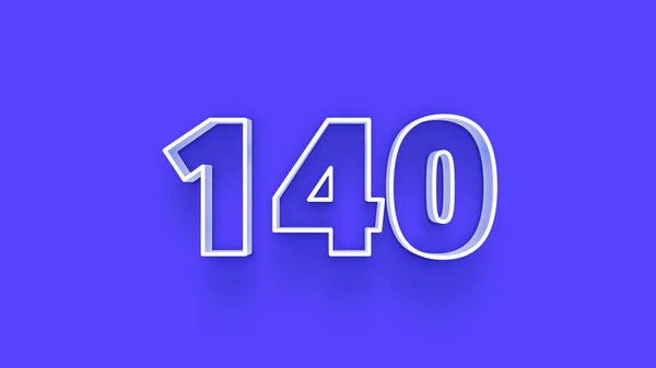 Illustrazione 140 Numero Sfondo Verde — Foto Stock