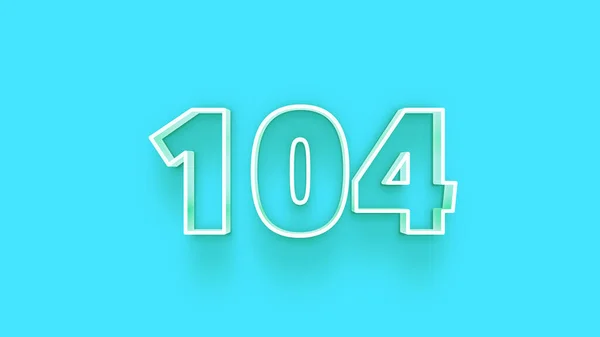 Abbildung Der 104 Zahl Auf Grünem Hintergrund — Stockfoto