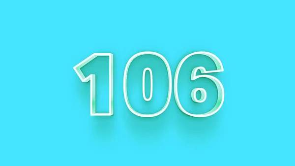 Illustration 106 Number Green Background — Stock Photo, Image