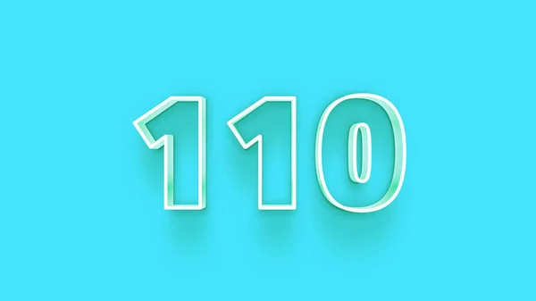 Ilustração 110 Número Fundo Verde — Fotografia de Stock