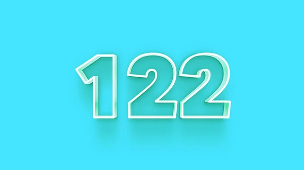 Illustration 122 Number Green Background — Stock Photo, Image