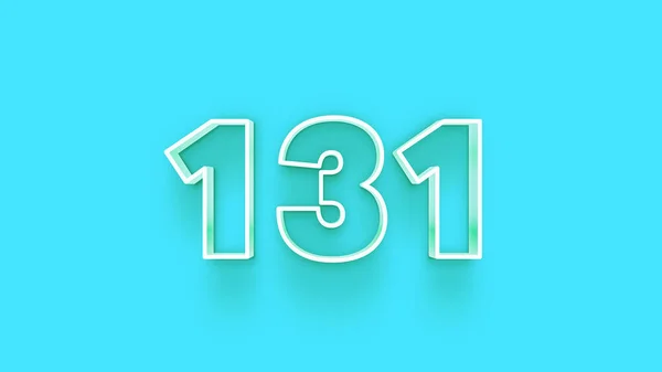Yeşil Arkaplanda 131 Numarasının Resmi — Stok fotoğraf