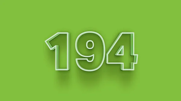 Illustration 194 Number Green Background — Stock Photo, Image