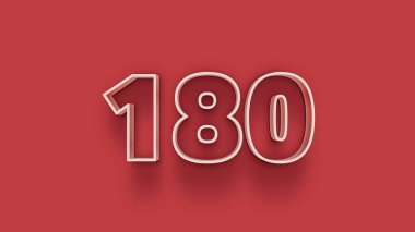 Benzersiz satış afişleri, afişler, Noel için kırmızı arka planda izole edilmiş beyaz 3D numara..