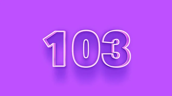 Ілюстрація 103 Числа Фіолетовому Фоні — стокове фото