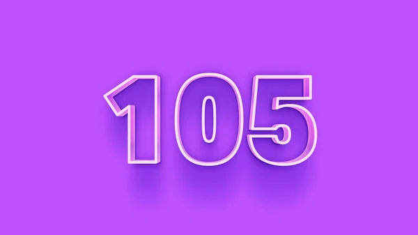 Ilustrace Čísla 105 Fialovém Pozadí — Stock fotografie