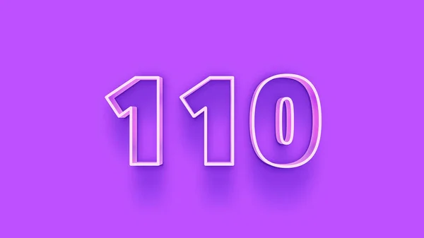 Εικονογράφηση Του 110 Αριθμό Μωβ Φόντο — Φωτογραφία Αρχείου