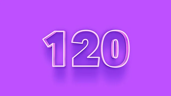 Illustration 120 Number Purple Background — Stock Photo, Image