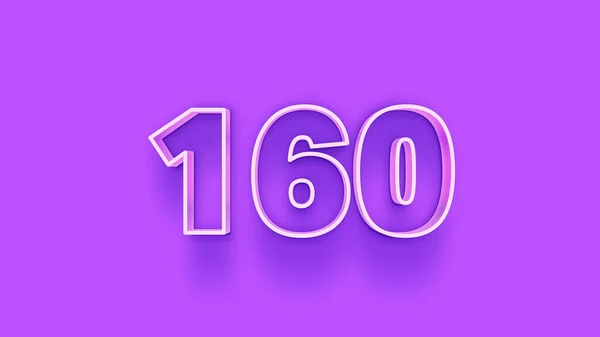 Illustration Number 160 Purple Background — Stock Photo, Image