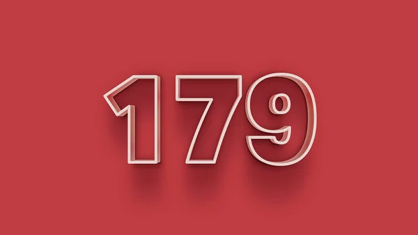 Blanc Numéro 179 Isolé Sur Fond Rouge Pour Affiche Vente — Photo