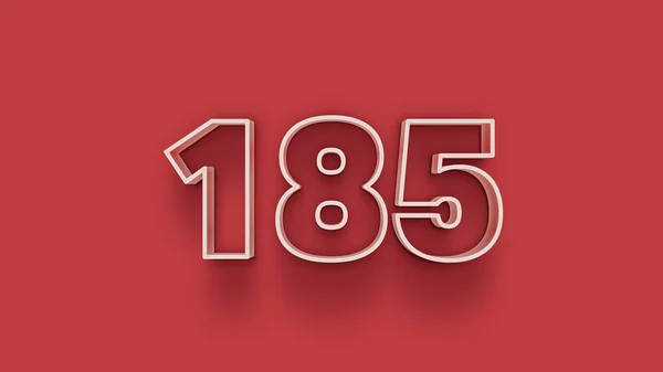 Illustration 185 Number Red Background — Stock Photo, Image