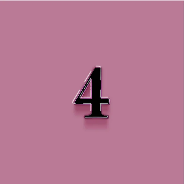 Illustration Number Pink Background — Stock Photo, Image