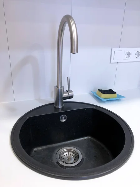 Grifo Con Agua Grifo Baño Fontanería Casa — Foto de Stock