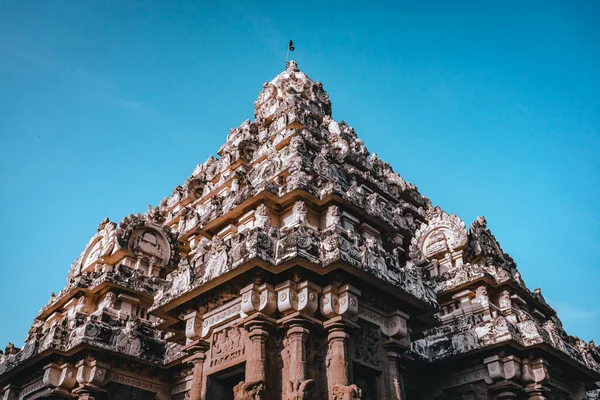 Bela Arquitetura Pallava Esculturas Exclusivas Templo Kanchipuram Kailasanathar Templo Hindu — Fotografia de Stock