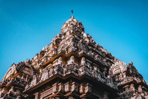 Krásná Palavská Architektura Exkluzivní Sochy Chrámu Kanchipuram Kailasanathar Nejstarší Hinduistický — Stock fotografie