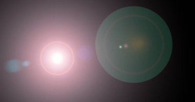 Üst üste dizayn etmek ya da yüksek kaliteli resimler için ekran karıştırma kipi için mercek işaret fişeği efektleri. Soyut güneş patlaması, dijital ışıltı, siyah arkaplanda yanardöner güneş parlaması.