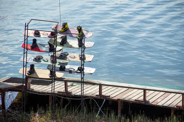 Wakeboarding Desky Sportovní Koníčky Pohyb Život Sportu Vody Diváci — Stock fotografie