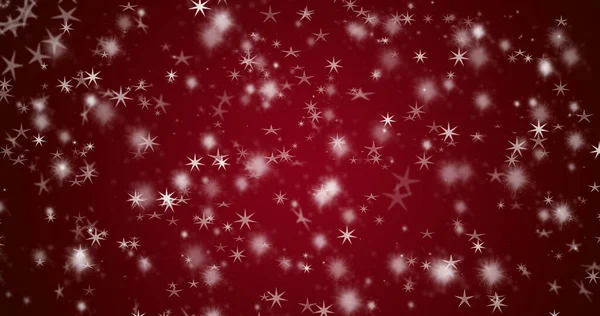 Czerwone Tło Białymi Gwiazdami Kręgami Boże Narodzenie Nowy Rok Abstrakcyjne — Zdjęcie stockowe
