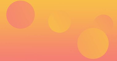 turuncu ve sarı arkaplan, turuncu daireler, gradyan, geometrik şekiller, poster ve metin şablonu.