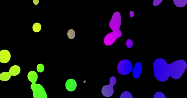 Colorata forma molecolare minimalista. astrazione iridescente liquida. — Video Stock