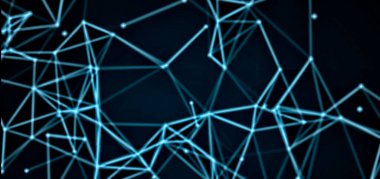 Soyut mavi teknoloji ağı. Soyut noktalar ve satır dokusu arka planı. Boşluğu kopyala.