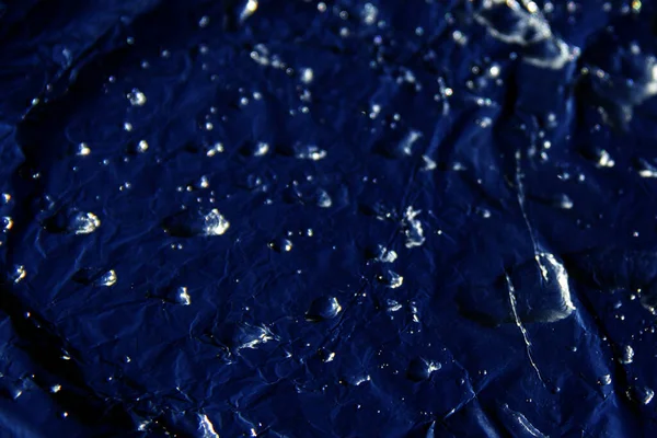 Struttura blu, sfondo. Abstract, copy spase. Sfocato, gocce d'acqua. — Foto Stock