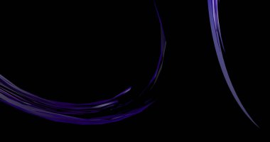 Dinamik mavi 3d çizgileri olan soyut siyah arkaplan. Mavi ve siyah çizgiler. Modern trend pankartı veya poster tasarımı 3B resim, kopyalama alanı.