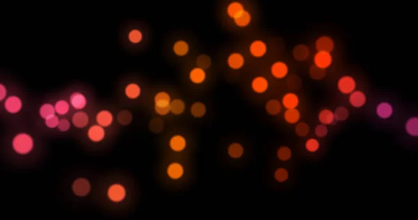 Streszczenie Czerwone Pomarańczowe Tło Świecące Błyszczące Ruchome Rozmyte Cząstki Bokeh — Zdjęcie stockowe