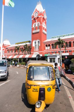 Hindistan 'da British Raj zamanında inşa edilen Chennai Merkez Tren İstasyonu