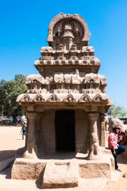 Pancha Pandavar Rathas Mahbalipuram UNESCO sahasında Pallava Kralı Mamallan tarafından inşa edildi.