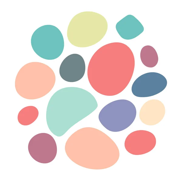 Rasgele Soyut Organik Çember Şekil Grafik Çizimleri Arkaplan ve Desen Tasarımı için. İzole Vektör Şekil Resimleri.