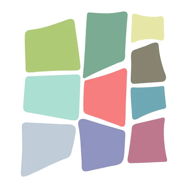 Rasgele Soyut Organik Kare Şekil Çizimleri Arkaplan ve Desen Tasarımı için. İzole Vektör Şekil Resimleri.