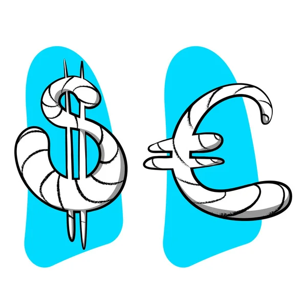 Nokta ve Tebeşir Grunge Biçiminde Neon Renklerindeki Rastgele İşaretler ve Semboller Biçimi