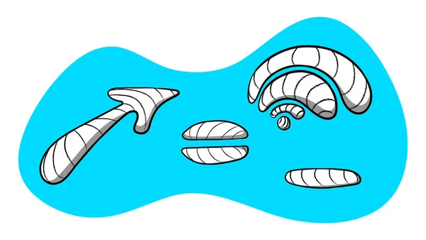 Nokta ve Tebeşir Grunge Biçiminde Neon Renklerindeki Rastgele İşaretler ve Semboller Biçimi