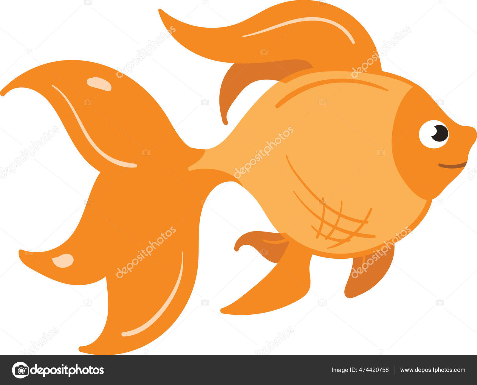 Underwater Cute Adorable Fish Kids Books Children Fictional Character  Animated Stock Vector by ©CreativeChamber 474420758