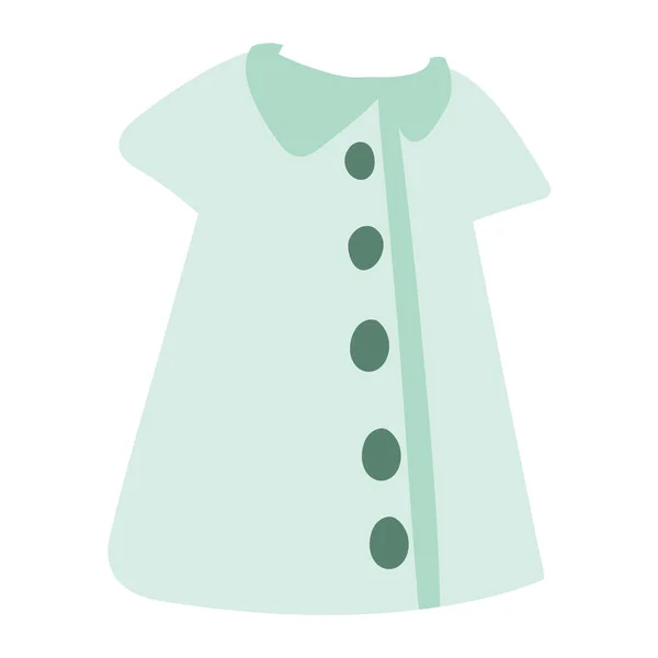 Blue Dress Nurse Outfit Vector Isolated White Background Children Book — Stock Photo, Image