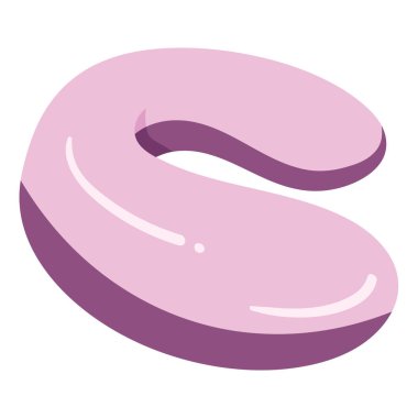 Seyahat Aksesuarları Uçuş Deneyimi için Boyun Yastığı. Seyahat Esasları için Vektör Sanatı. Düz Pembe Boyun Yastığı.