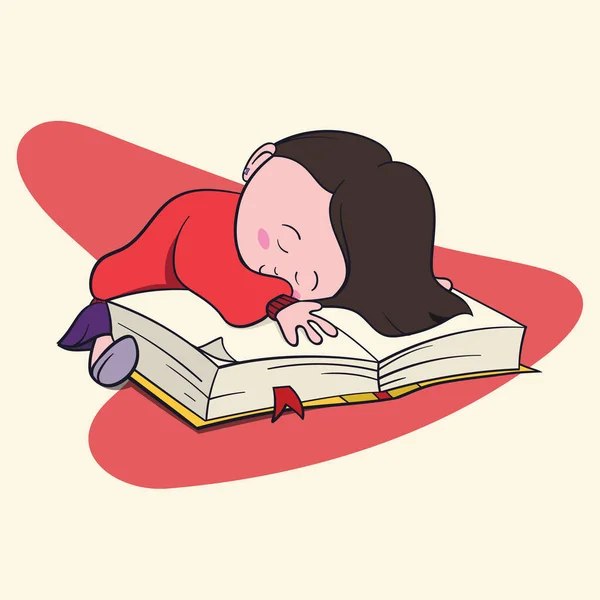 Cute Little Girl Book Lover Enjoys Reading Big Books Novels — Stock Photo, Image