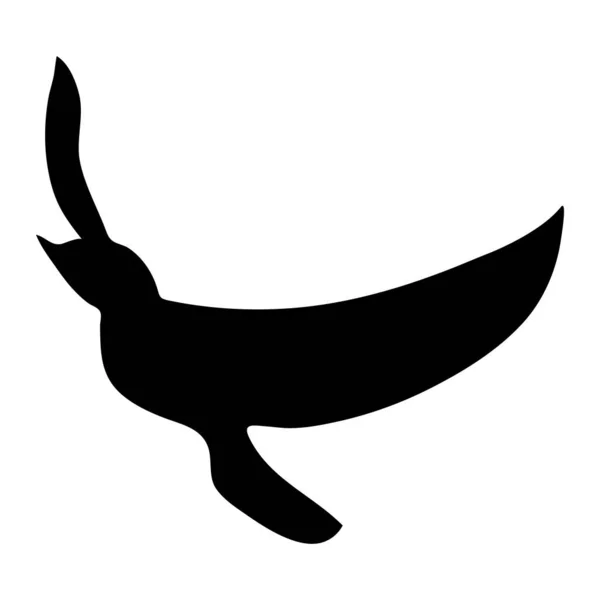 Μαύρη Σιλουέτα Πουλιών Λευκό Φόντο Χωρίς Ουρανό Ελεύθερος Διάνυσμα — Διανυσματικό Αρχείο