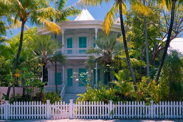 Key West Eua 2019 Bela Casa Madeira Velha Estilo Colonial — Fotografia de Stock